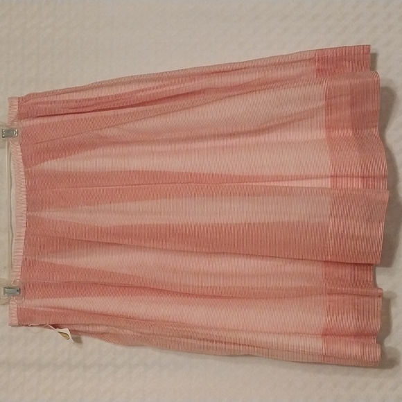 NWT Talbots skirt red and white lined size 10 very cute - Picture 6 of 6